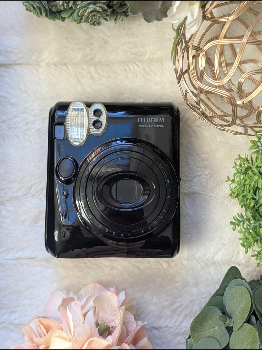 Fujifilm Instax 50S Polaroid Camera in Piano Black